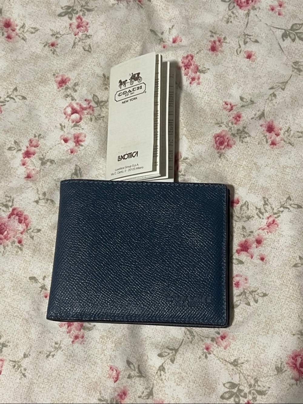 Vintage Bifold Blue COACH Wallets For Men never used